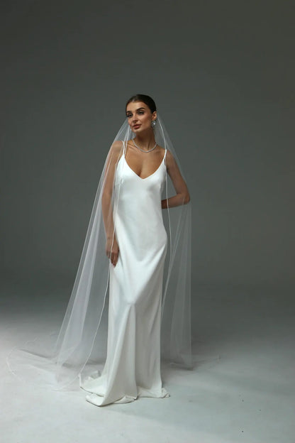 Soft Veil with Pencil Edging