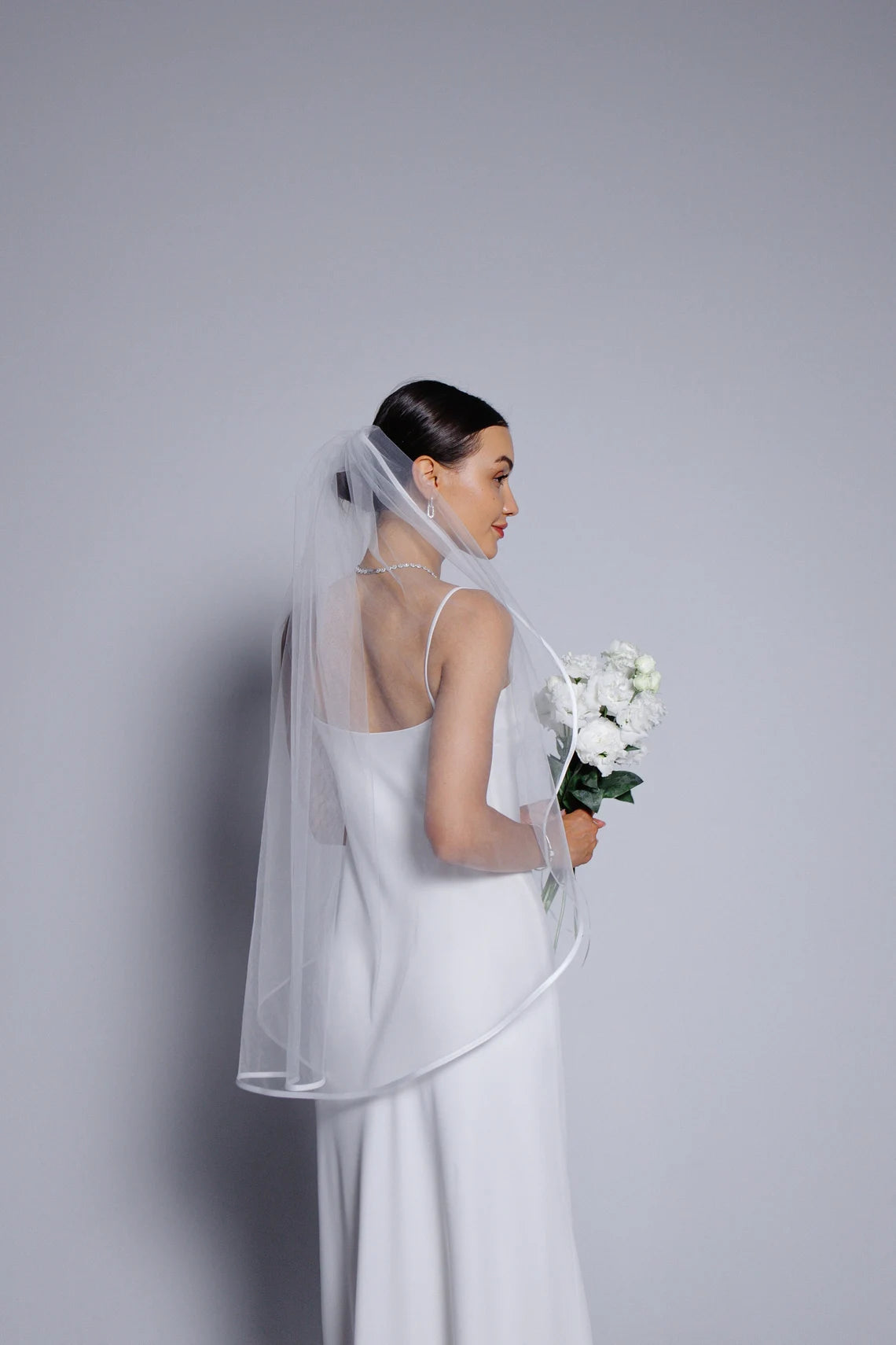 Classic Satin Ribbon Veil