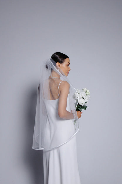 Classic Satin Ribbon Veil
