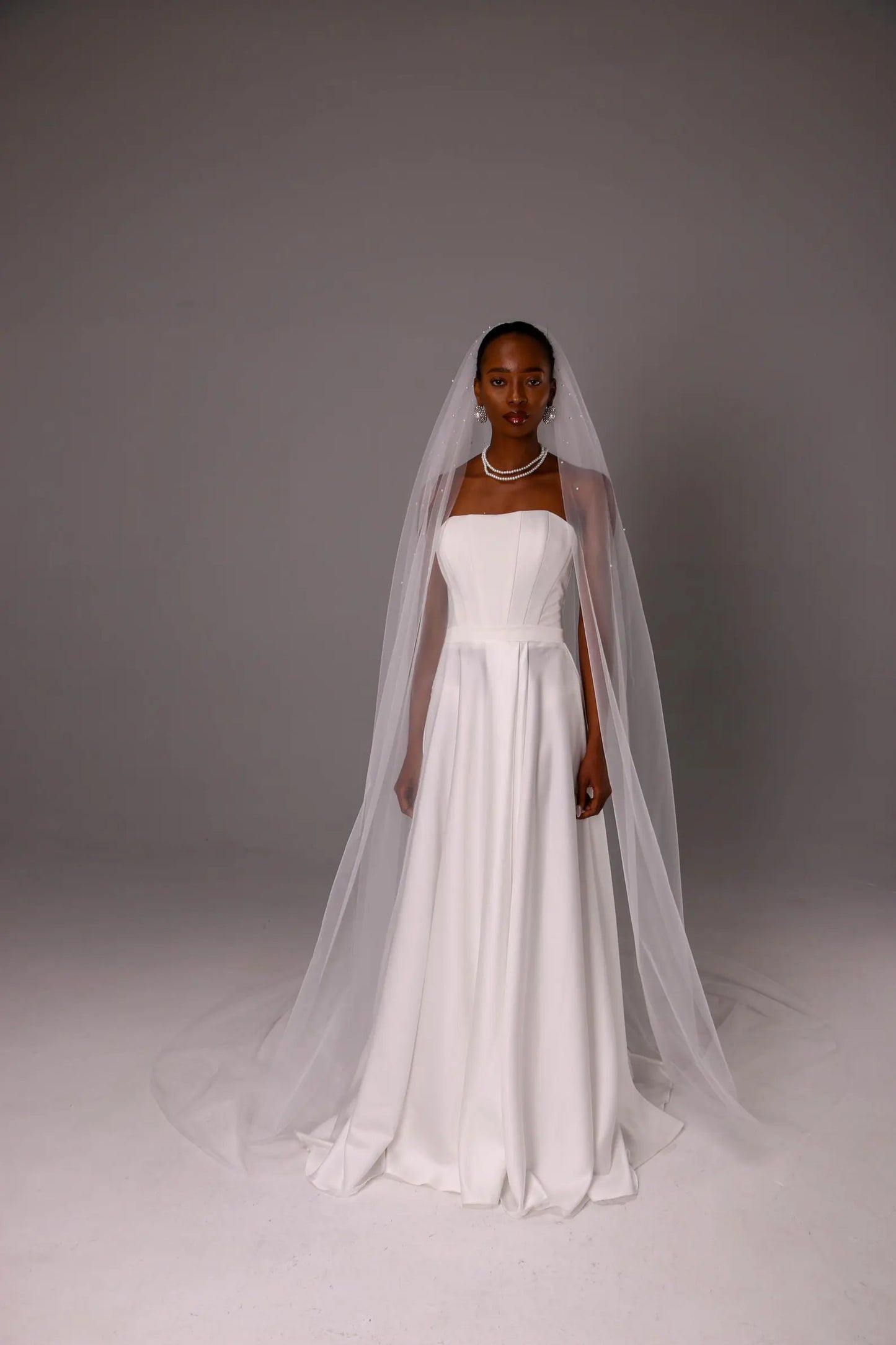 Soft Pearl Edge Wedding Veil