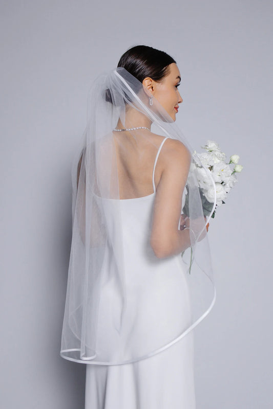 Classic Satin Ribbon Veil