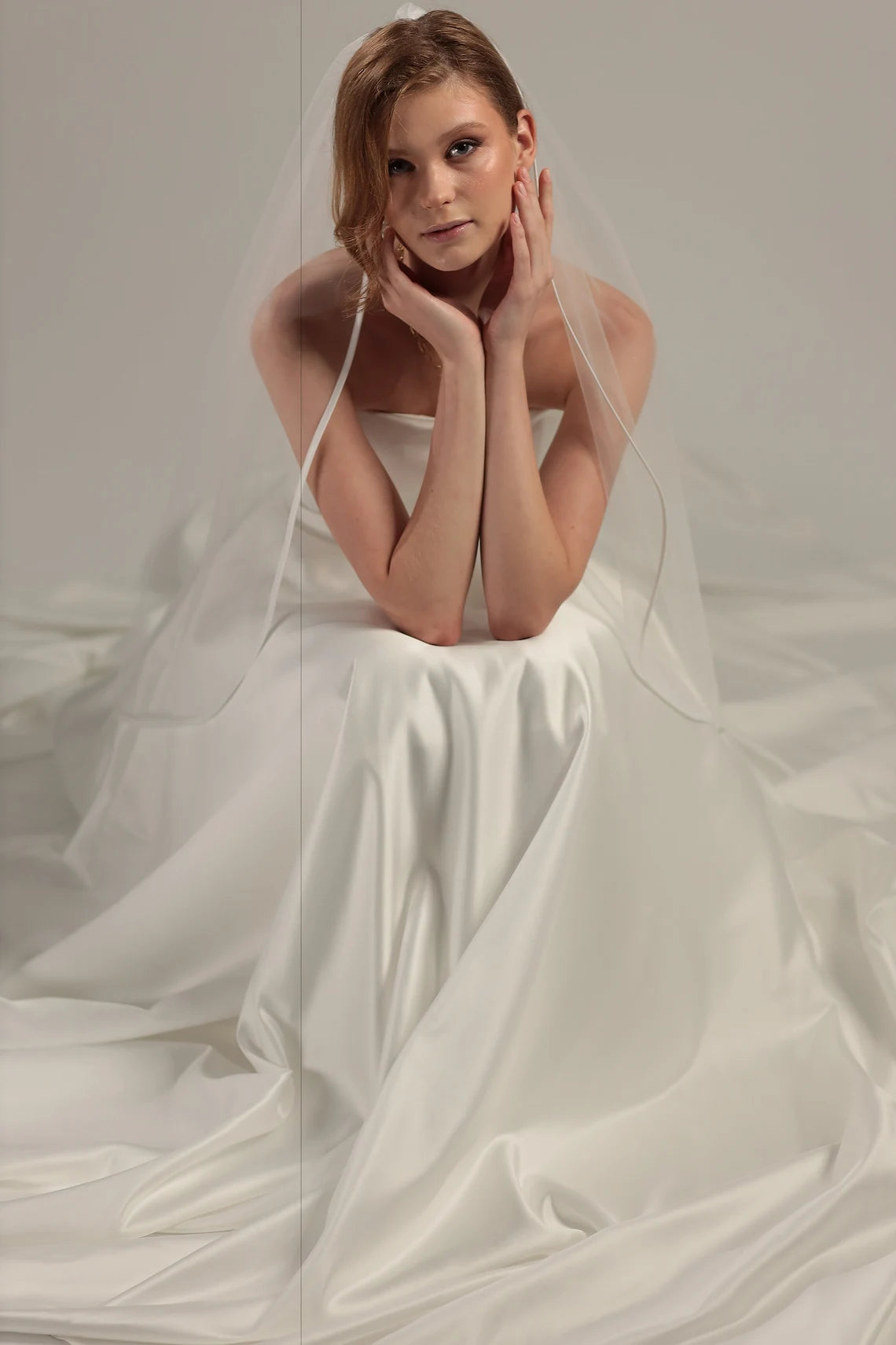 Single Layer Satin Edge Veil