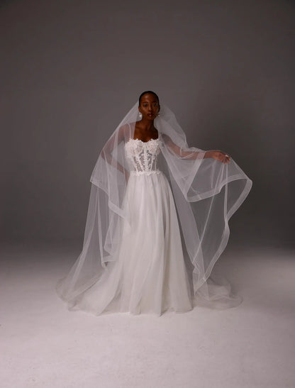 Crinoline Edge Veil with Blusher