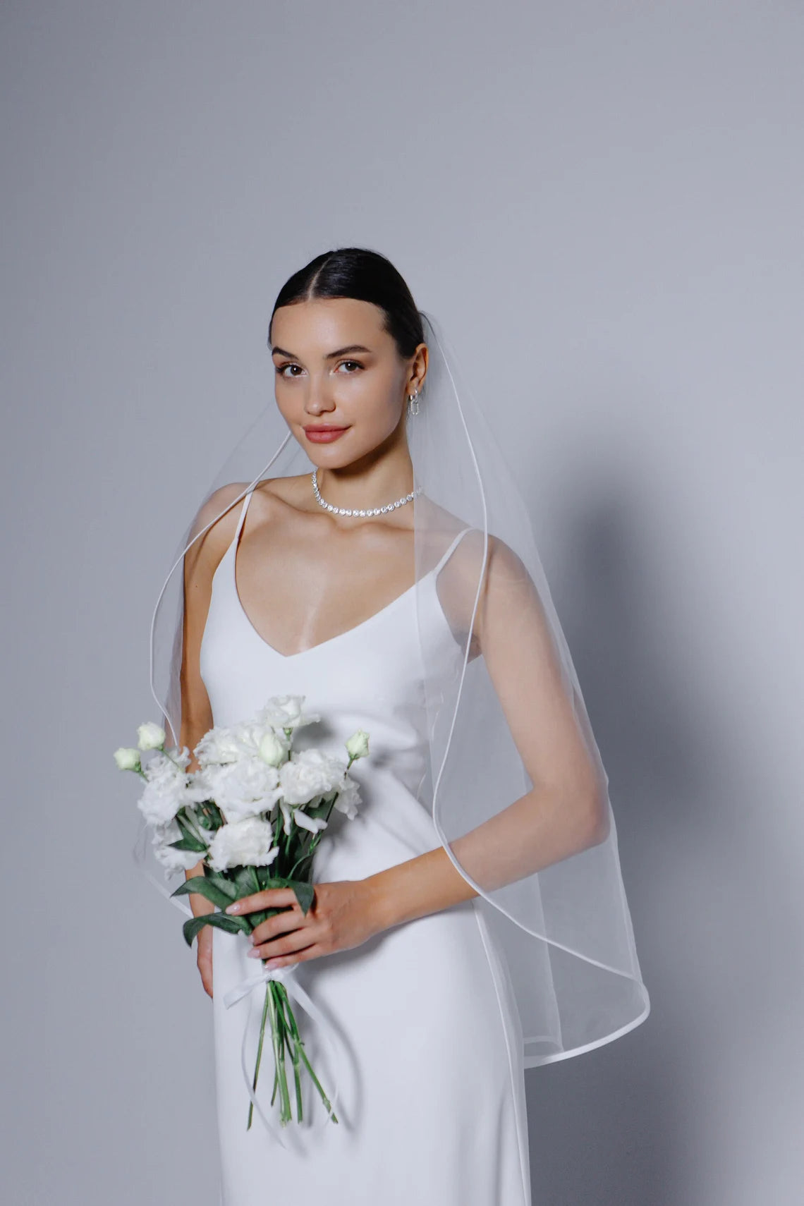 Classic Satin Ribbon Veil