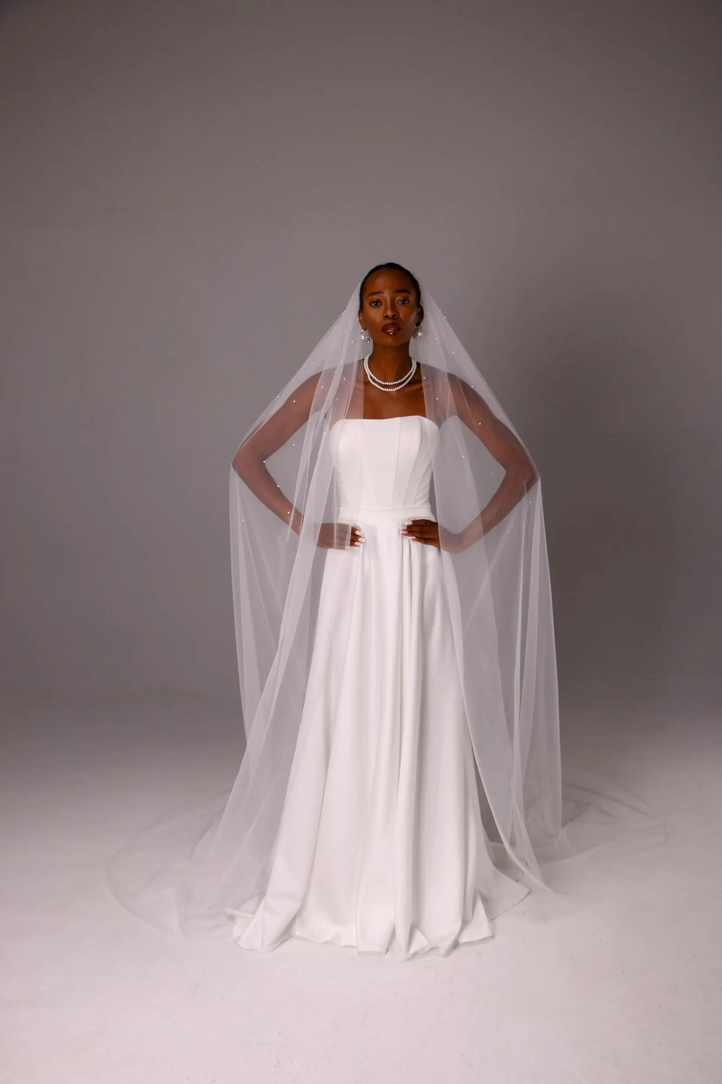 Soft Pearl Edge Wedding Veil