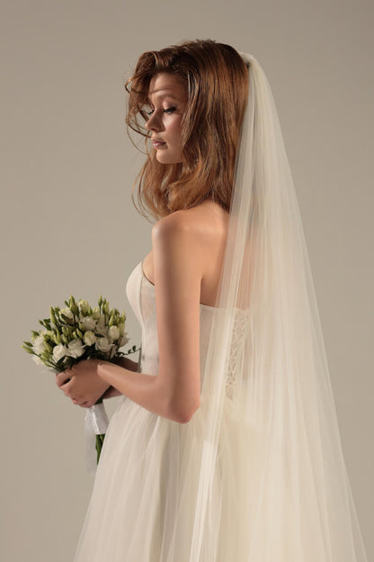 Soft One-Tier Wedding Veil