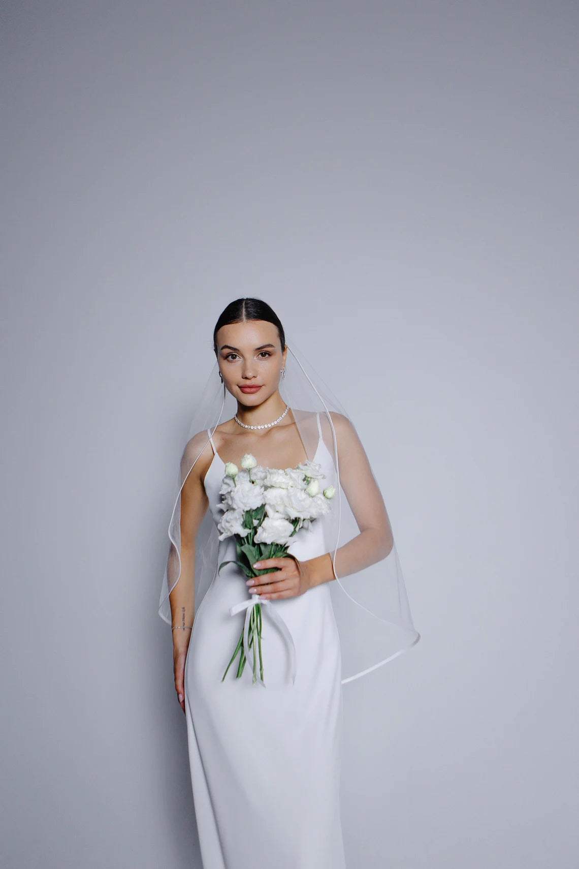 Classic Satin Ribbon Veil
