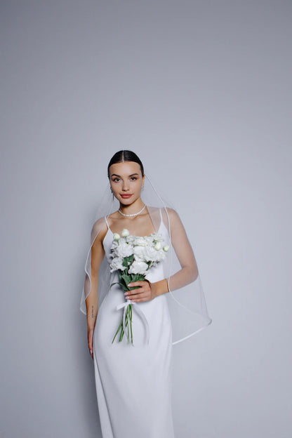 Classic Satin Ribbon Veil