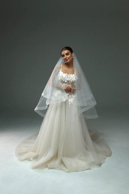 Horsehair Edging Veil with Blusher