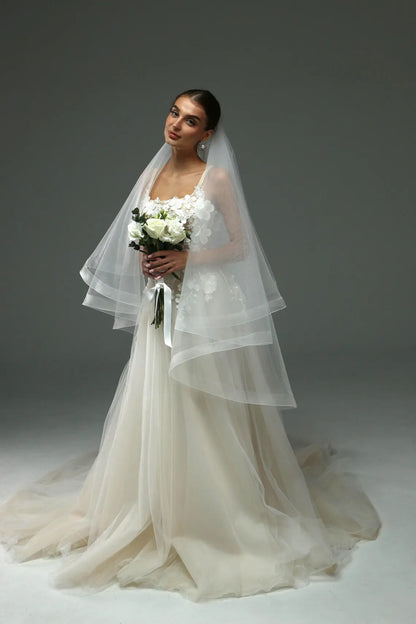 Horsehair Edging Veil with Blusher