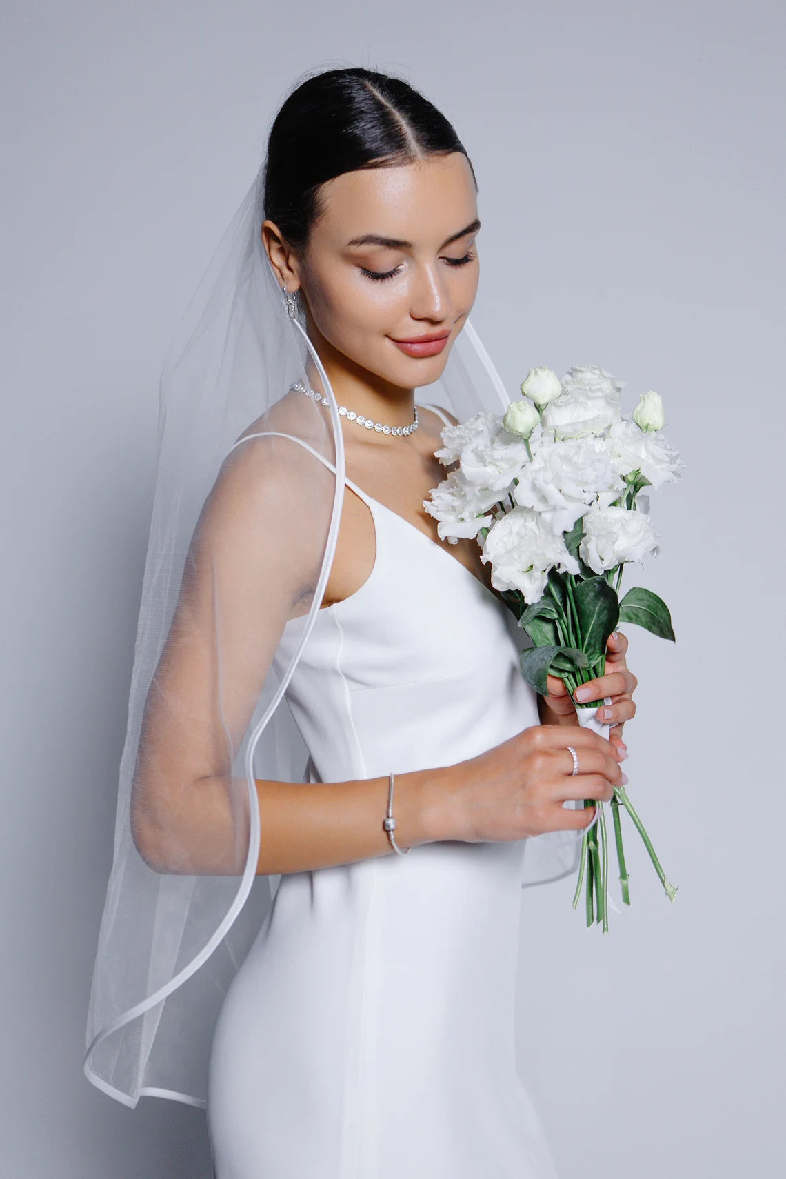 Classic Satin Ribbon Veil