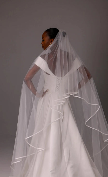 Soft Satin Edge Blusher Veil