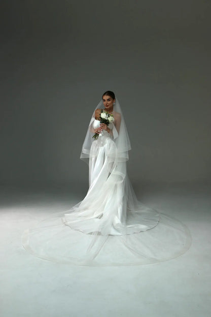 Soft Crinoline Edge Veil with Blusher