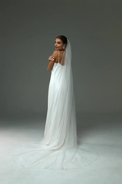 Soft Veil with Pencil Edging