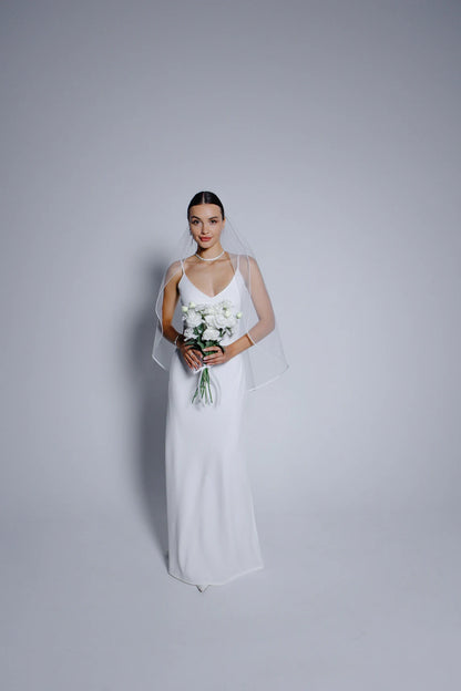 Classic Satin Ribbon Veil