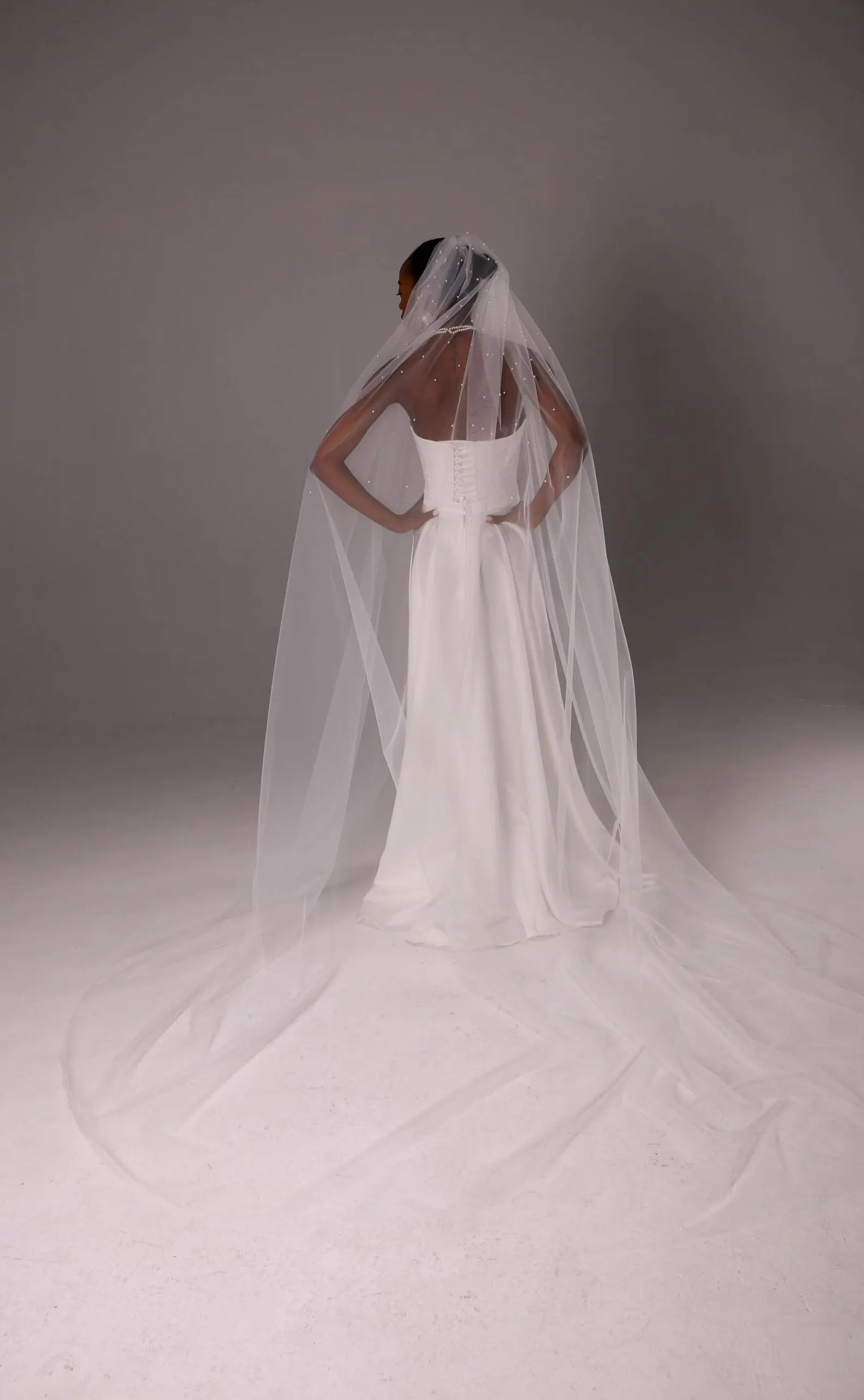 Soft Pearl Edge Wedding Veil