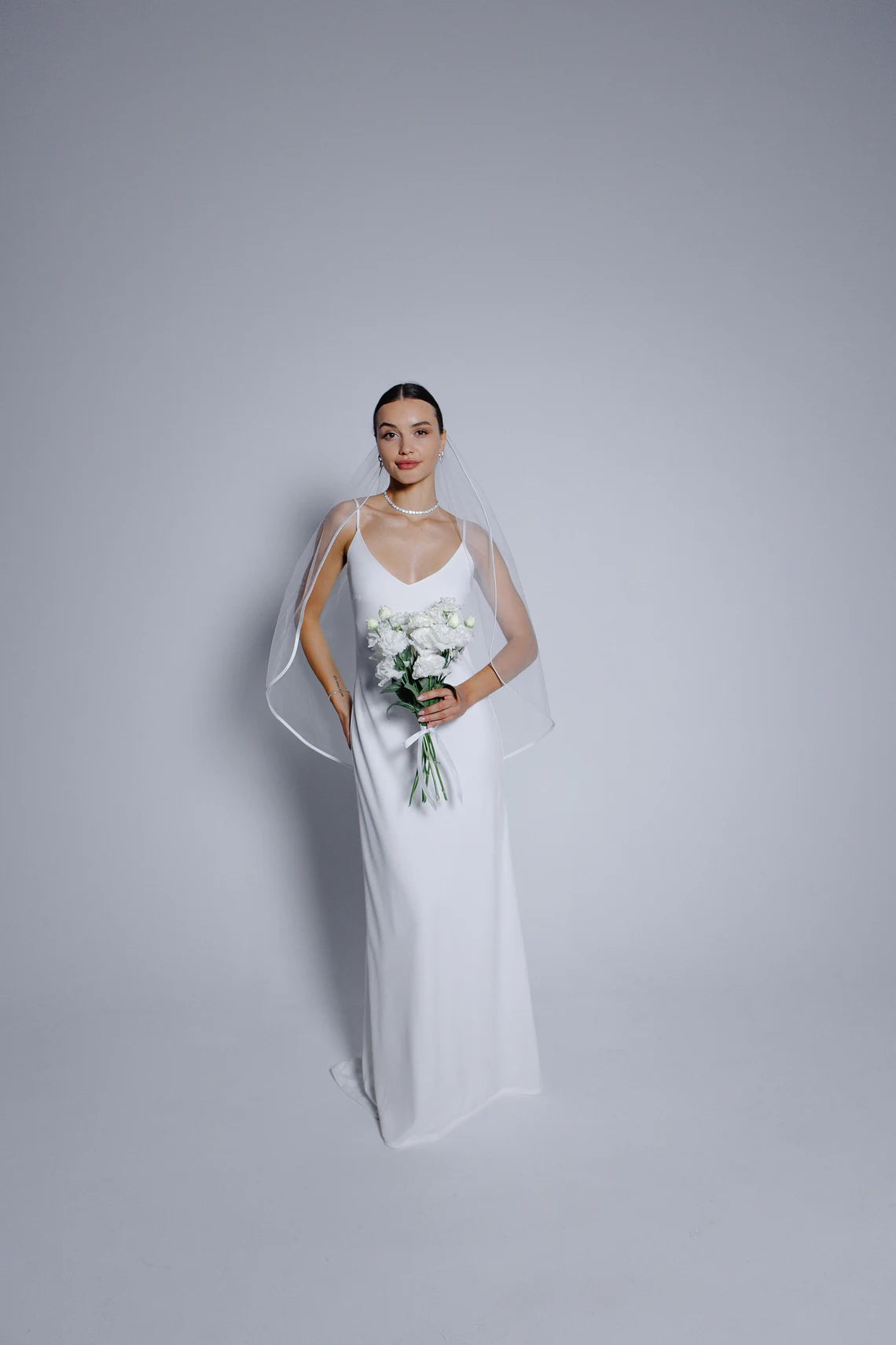 Classic Satin Ribbon Veil