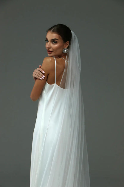 Soft Veil with Pencil Edging