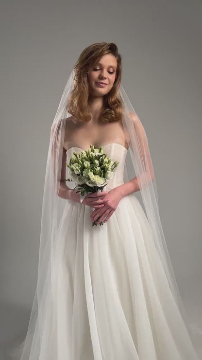 Soft One-Tier Wedding Veil