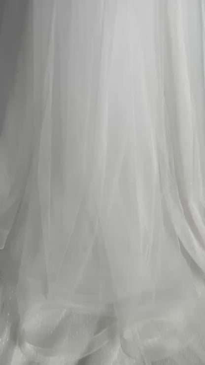 Soft Horsehair Trim Veil with Blusher