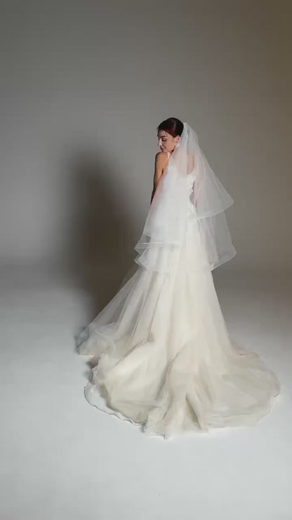 Horsehair Edging Veil with Blusher
