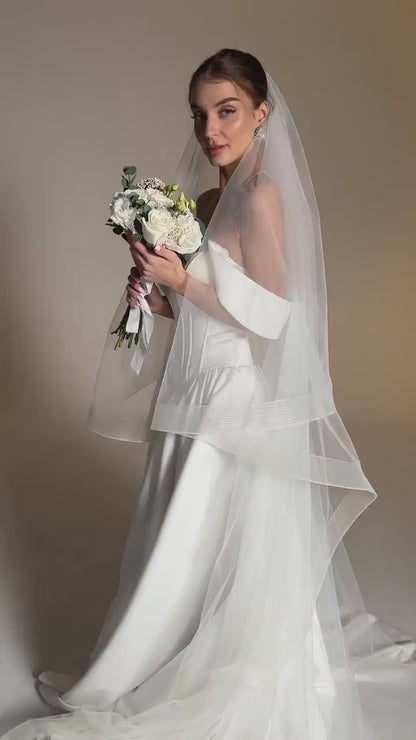 Soft Crinoline Edge Veil with Blusher