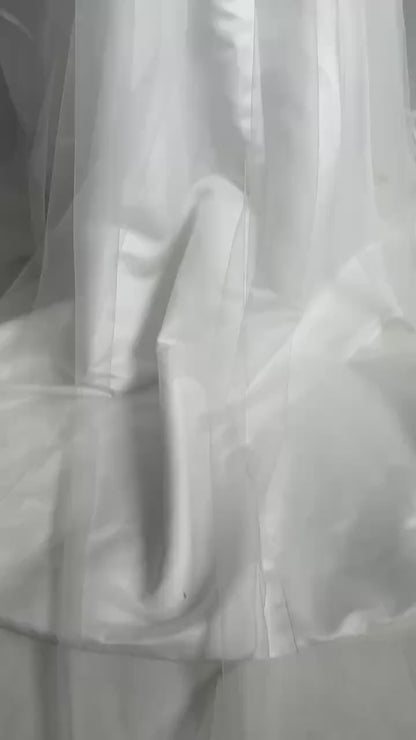 Satin Trim Veil with Blusher