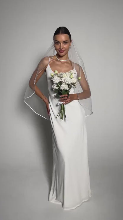 Classic Satin Ribbon Veil